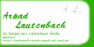 arpad lautenbach business card