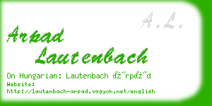 arpad lautenbach business card